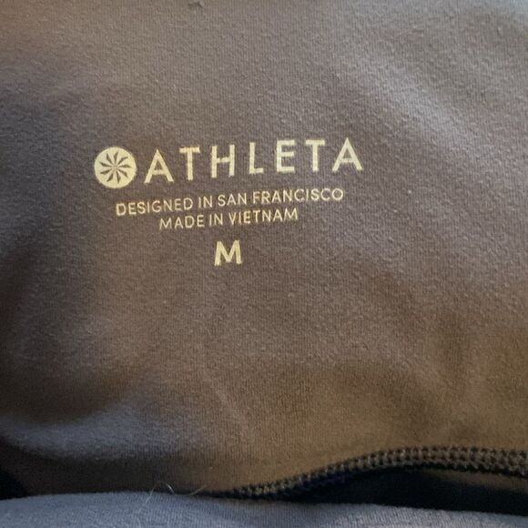 Athleta Blue & Gray High Waist Mesh Inset Leggings Size Medium - Picture 8 of 10